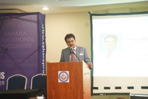 Dr. Shahzad Iqbal speaking to our attendees. Dr. Iqbal is a prominent leader in healthcare and an incredible friend to Sahara Programs.