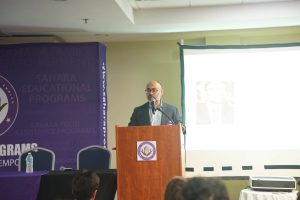 Brother Qasim Hussein speaks to the crowd. Brother Qasim is an incredibly successful business leader and entrepreneur with incredible wisdom for our growing nonprofit!